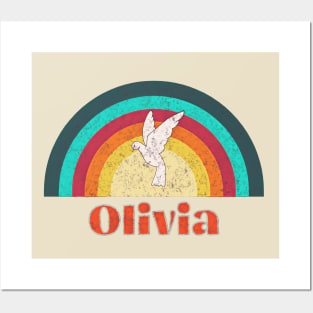 Olivia- Vintage Faded Style Posters and Art